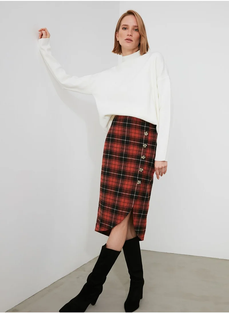 trendyol Plaid SKirt