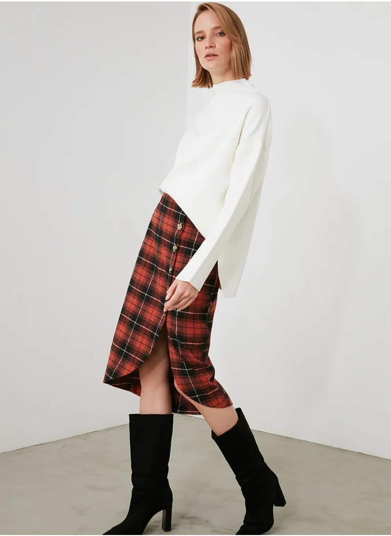 trendyol Plaid SKirt
