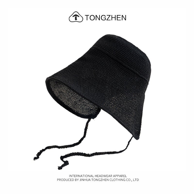 Japanese Cotton and Linen Straw Hat Women''s Summer Large Brim Cool Hat Seaside Vacation Anti-Uv Sunshade Breathable Sun Protection Hat - Image 5