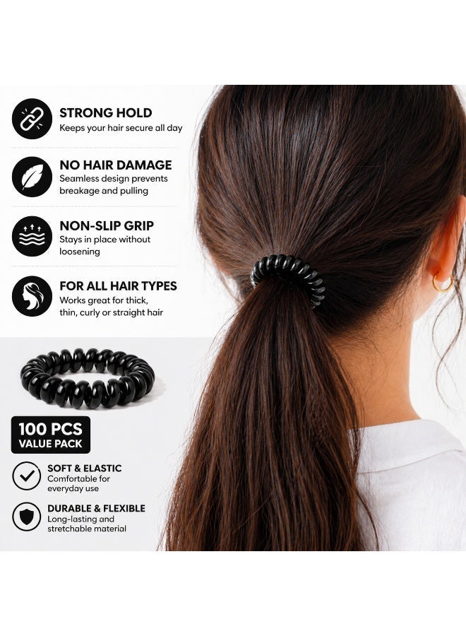Jagravo Spiral Hair Ties 10 Pcs – No Damage Coil Hair Bands, Strong Hold Non-Slip Elastic Ponytail Holders for All Hair Types - Image 4