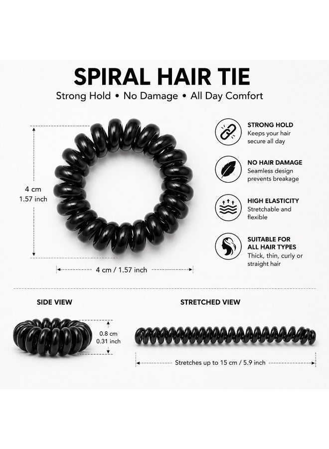 Jagravo Spiral Hair Ties 10 Pcs – No Damage Coil Hair Bands, Strong Hold Non-Slip Elastic Ponytail Holders for All Hair Types - Image 2