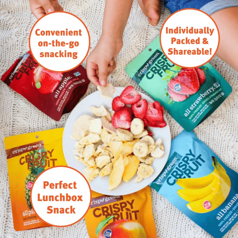 Crispy Green Natural Freeze-Dried Fruit, Banana Single-Serve, No Sugar Added, 0.85 Ounce (Pack of 12) - Image 3