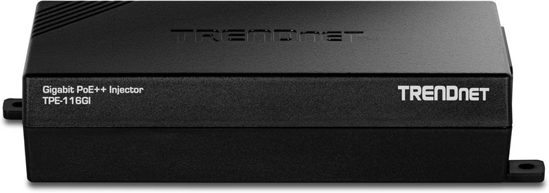 Trendnet Gigabit PoE++ Injector, TPE-116GI, Supplies PoE (15.4W), PoE+ (30W), or PoE++ (60W), Network A PoE Device Up to 100m(328 ft), NDAA & TAA Compliant, Plug & Play, Black - Image 4