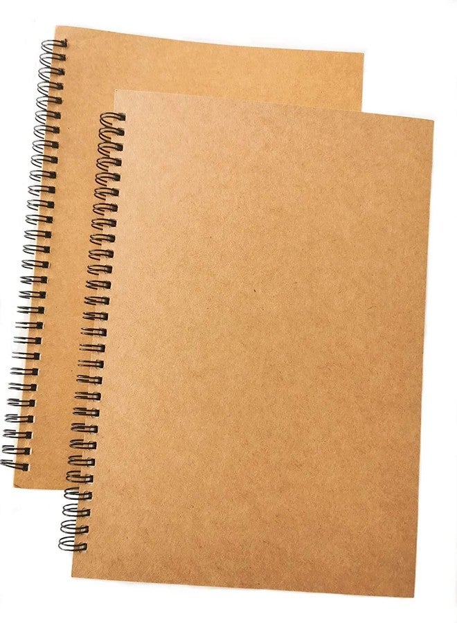 INNAXA Brown Kraft Wiro Notebook A4 - Pack of 2 100 Pages Per Notebook - Image 1