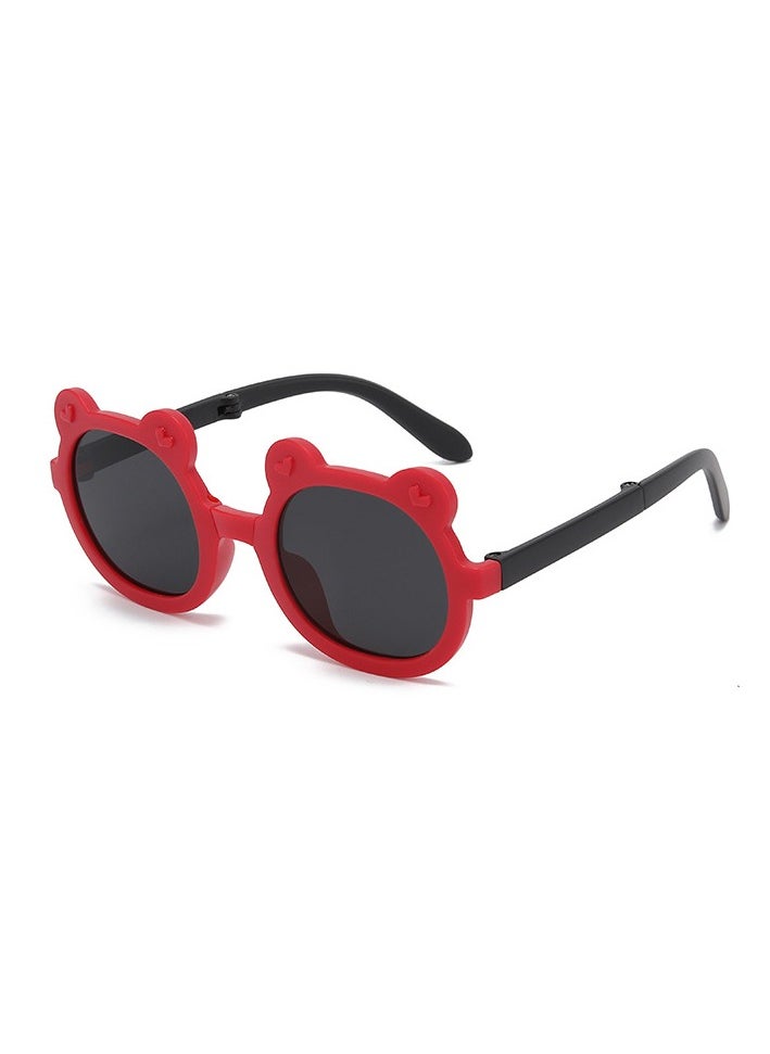 SänHahn - Summer round frame UV protection children's sunglasses Red - Image 1