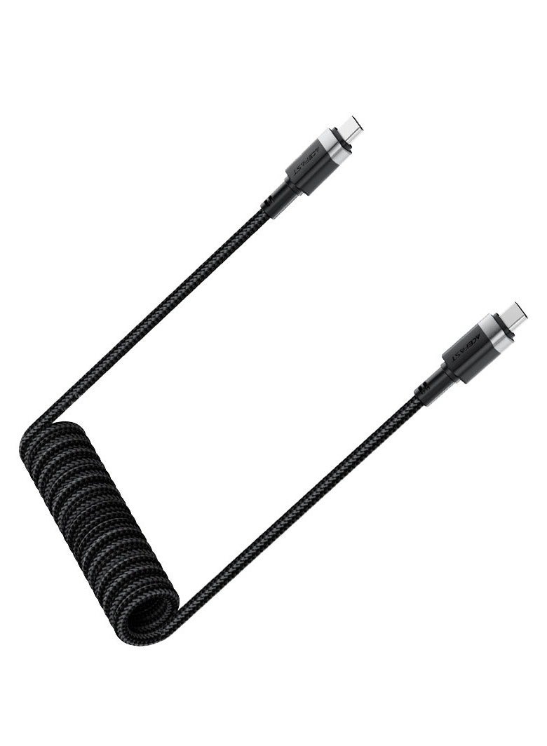 ACEFAST C14-03 60W USB-C to USB-C spring charging data cable - Image 3