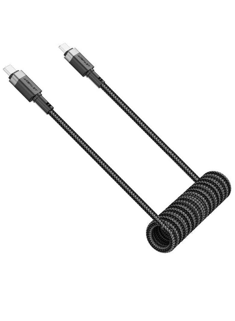 ACEFAST C14-03 60W USB-C to USB-C spring charging data cable - Image 4
