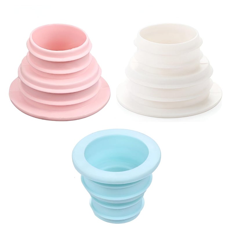 Simois Drain Gutter Seal Hose Silicone Plug, Sewer Seal Ring Washing Machine for Bathroom Kitchen Cleaning Tools Multipurpose Drain Connector Drain Basin Connector Seal (3) - Image 1