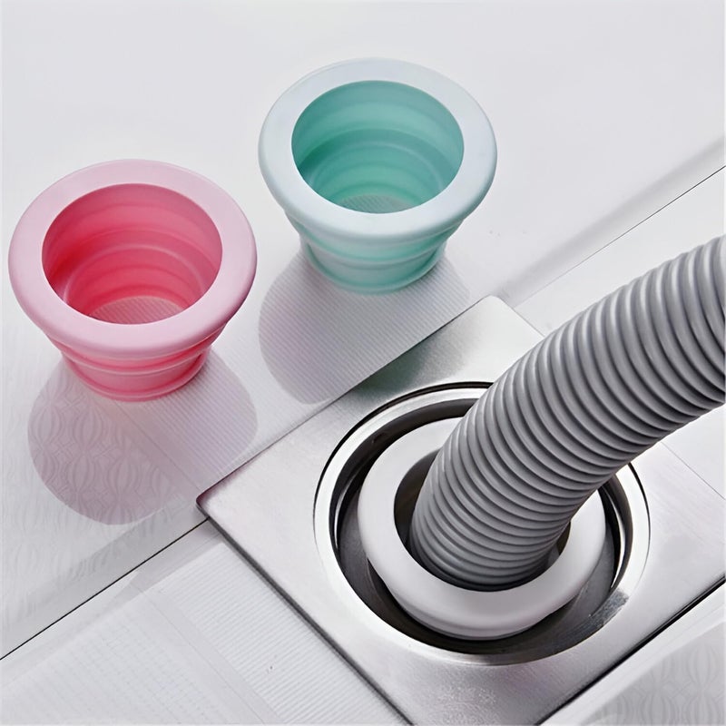 Simois Drain Gutter Seal Hose Silicone Plug, Sewer Seal Ring Washing Machine for Bathroom Kitchen Cleaning Tools Multipurpose Drain Connector Drain Basin Connector Seal (3) - Image 4