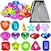 MARFOREVER 25 Pcs Diving Gem Pool Toys Big Colorful Pool Gems Pirate Treasure Diving Gems Diamond Pool Sinking Toys Underwater Gemstones for Summer Swimming Training Gift Boys Girls Pool Game Prize - Image 2