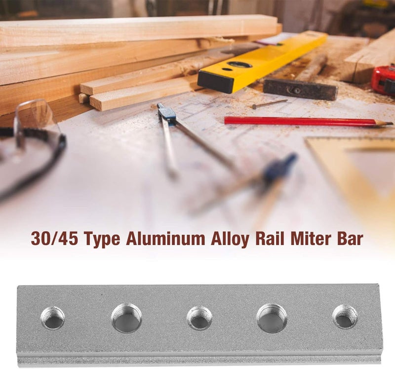 30/45 Type T Slot Miter Track Jig, Aluminum Alloy Miter Track Fixture, 100mm/200mm/300mm/450mm Adjustable T Slot Track with T Screw, Perfect for Woodworking and DIY Projects (100MM T-shaped slider) - Image 3