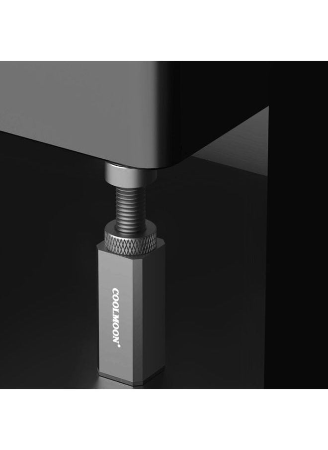BURAQ - COOLMOON Graphics Card Stand Desktop Computer Graphics Card Vertical Top Support Bracket Screw Telescopic Support Rods, Adjustable Height: 5-8cm (Black) - Image 1