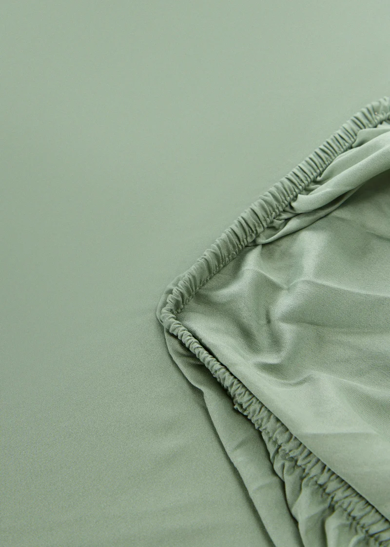 Matalan Light Green Super Soft Fitted Bed Sheet & Pillowcase Bundle