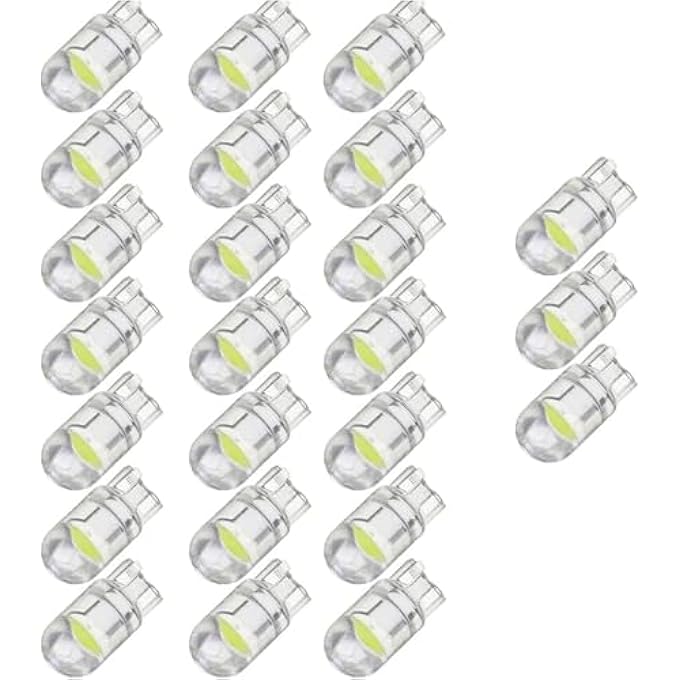 أكس سبرينج لمبات ليد 30 قطعة 6000 كلفن لمبات ليد بيضاء من نوع Cob W5W T10 مصابيح بديلة فائقة السطوع لمصابيح لوحة ترخيص السيارة ومصابيح المواضع وأضواء الخريطة الداخلية - Image 1