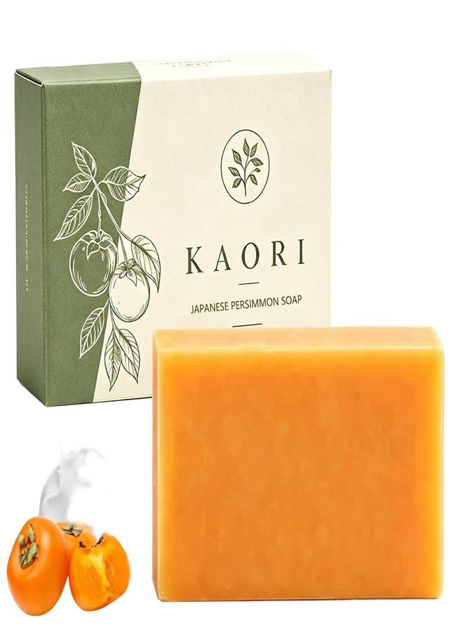 Tasunte KAORI Persimmon Soap for Old People Smell, Feel fresh and clean all day long, Moisturizing Mature Skin, Persimmon Soap for Body Odor with Natural Persimmon Extract for Men & Women - Image 1