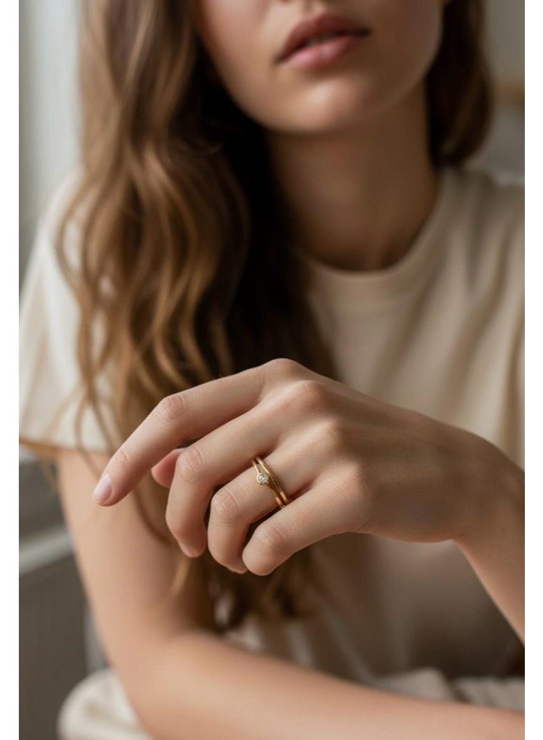 Ruby Art Gold 18K Pure Gold Women’s Ring - Premium Finish & Elegant Style - (1.42)  Gram - Image 2