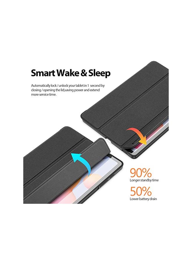 DUX DUCIS For Samsung Galaxy Tab S6 Lite 10.4 (P610/P615) 2020 & 2022, Dux Ducis Slim Magnetic Soft Tpu Protect Case With S Pen Holder For Tab S6 Lite 10.4 Inch, Multi-Angle Front Support Cover (Black) - Image 3