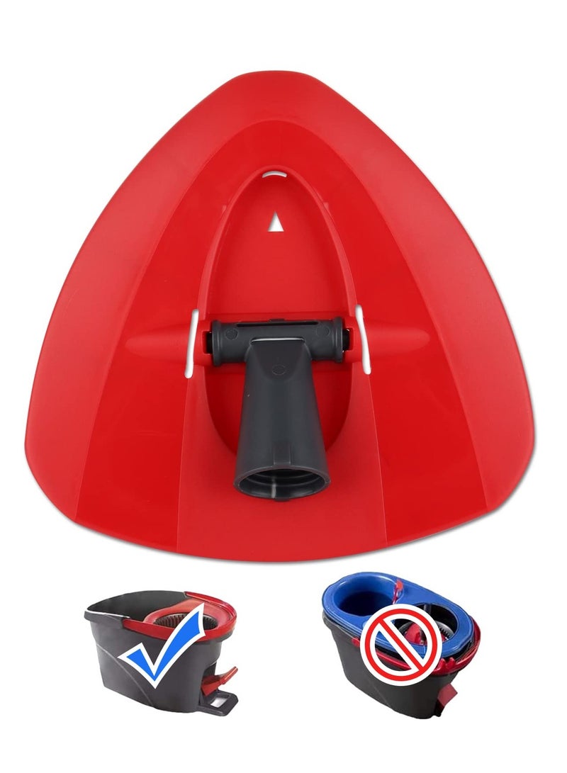 Excefore Spin Mop Replacement Head Base Replacement Rotating Triangle Refill Disc for Easy Wring Replace Head Plastic Case Shell Red  - Image 2