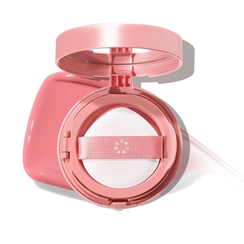 INTO YOU Cream Blush Air Cushion for Cheeks Eyes, Moisturizing, Lightweight, Dewy Finish Face Makeup, Long Wearing, Buildable, Blendable, Pigmented Liquid Blush, for All Skin Tones, Sunlit Peach - Image 1