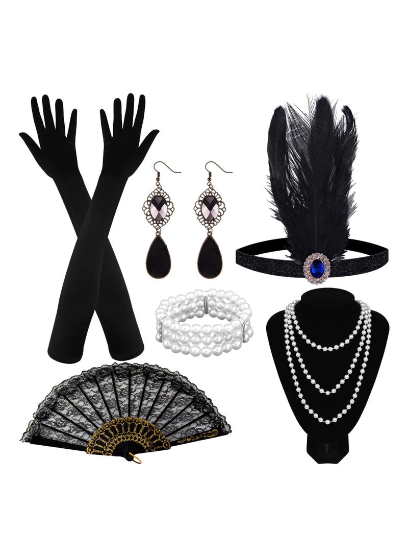 Gatsby Accessories Set, 1920s Accessories Set, 1920s Fashion Flapper Theme Set, Fashion Roaring 20's Gatsby Theme Set - Image 1