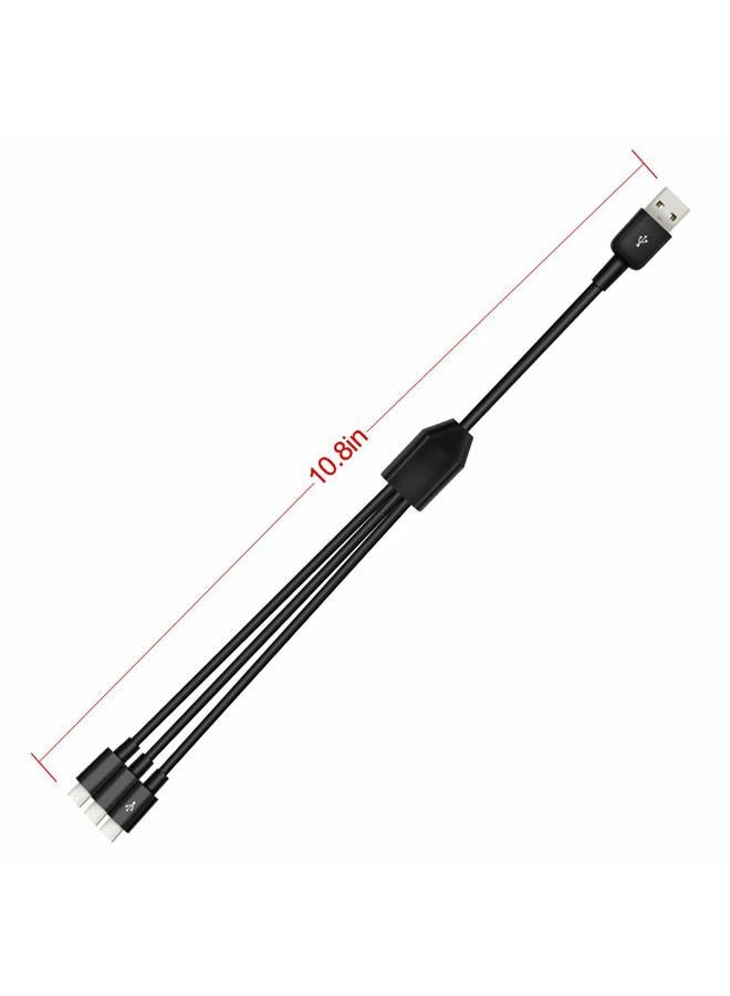 Duttek USB 2.0 to Micro USB Splitter Cable, 3 in 1 USB 2.0 A Male to Three Micro USB Male 1 to 3 Sync Charging Cable Adapter Cord 25CM/ 10inch - Image 2