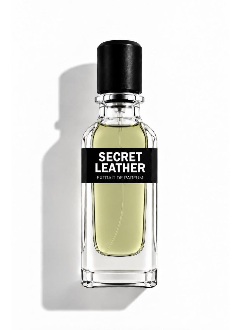 SECRET LEATHER Extrait de Parfum 50ml Unisex – Long Lasting Floral Leather with Gardenia, Bulgarian Rose & Vanilla