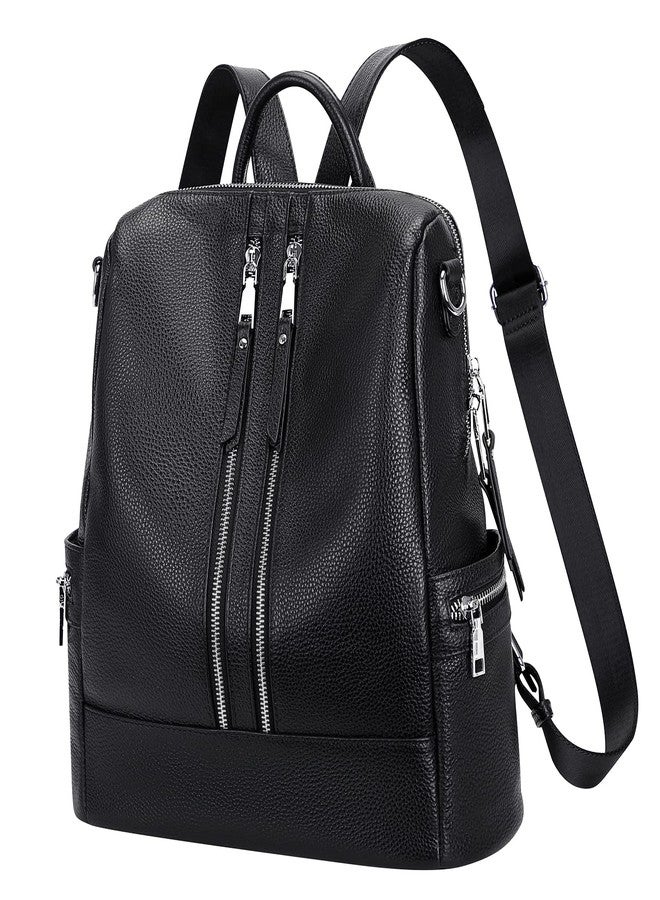 ALTOSY Genuine Leather Backpack Purse for Women Convertible Shoulder Bag Crossbody Bag Elegant Casual Daypacks (S77 Black) - Image 1