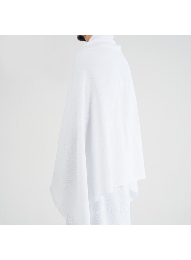 إحرام كنوز مكبسن للرجال – قطن طبيعي غير مخيط – ثابت ومريح للحج والعمرة - Image 2