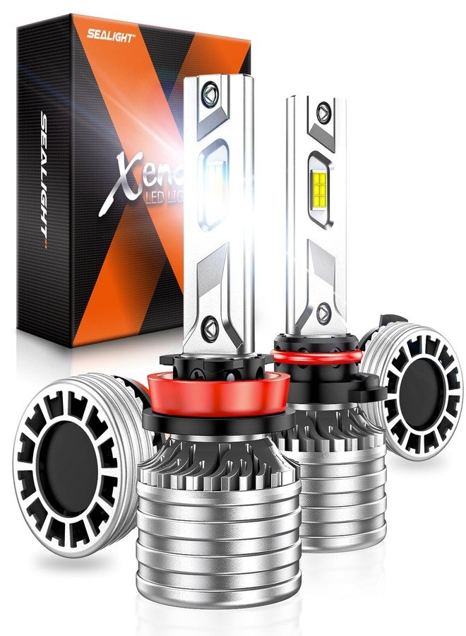 SEALIGHT Brightest 9005/HB3 H11/H8/H9/H16 Fog Bulbs, 140,000LM and 100W, 6500K Cool White, 60000HrsLifespan Canbus Ready Fog Bulbs Fog Car, Pack of 4 - Image 1