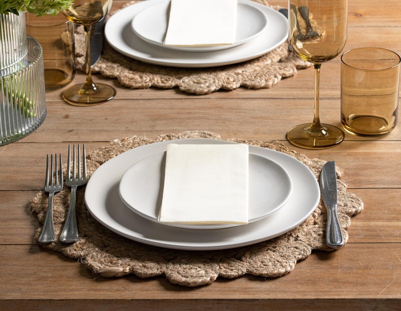 ESKAY PRODUCTS White Linen-Feel Dinner Paper Napkins  For Dinners Parties Hand Towels and Catering Supplies  Disposable and Fully Biodegradable Airlaid Napkins  1/8 Folded 60 Pack - Image 4