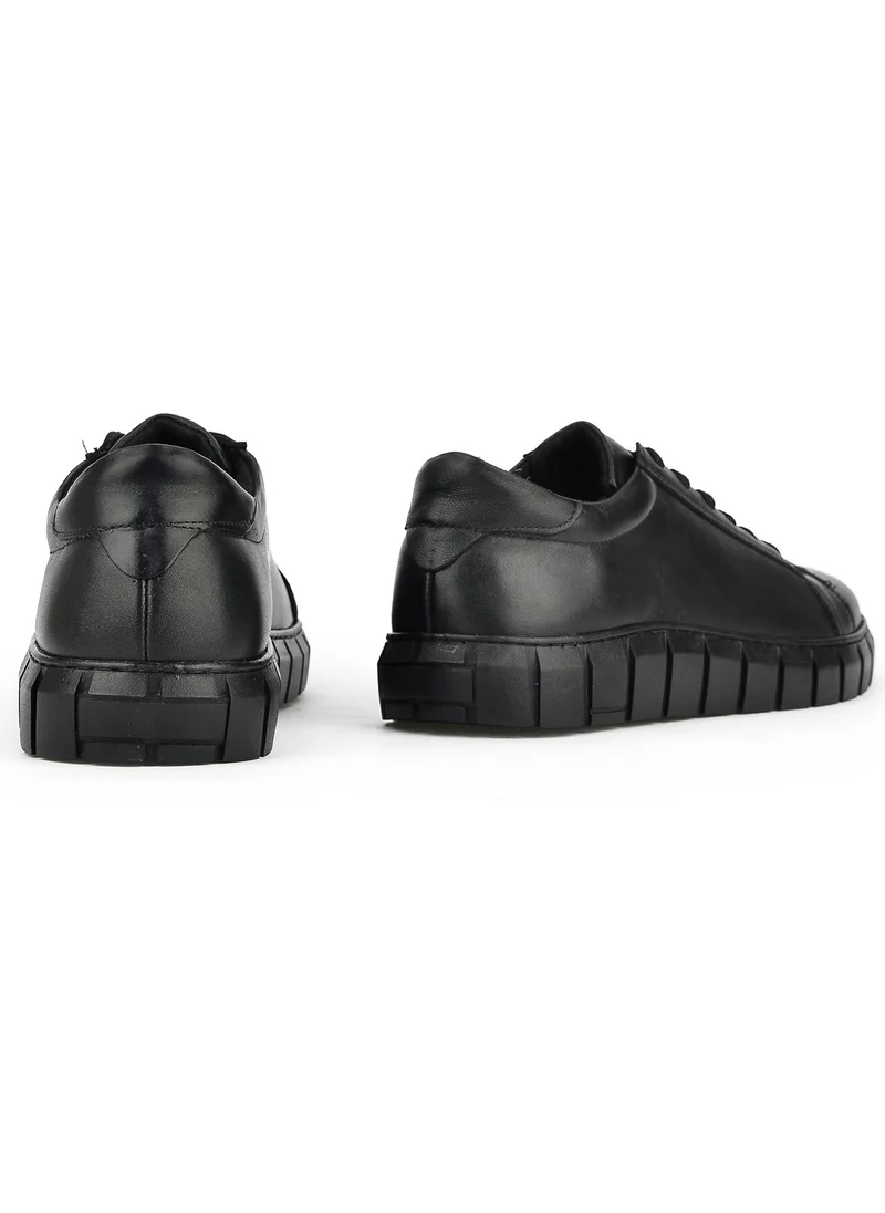 زيا Men's Leather Sneaker 133423Z96 Black