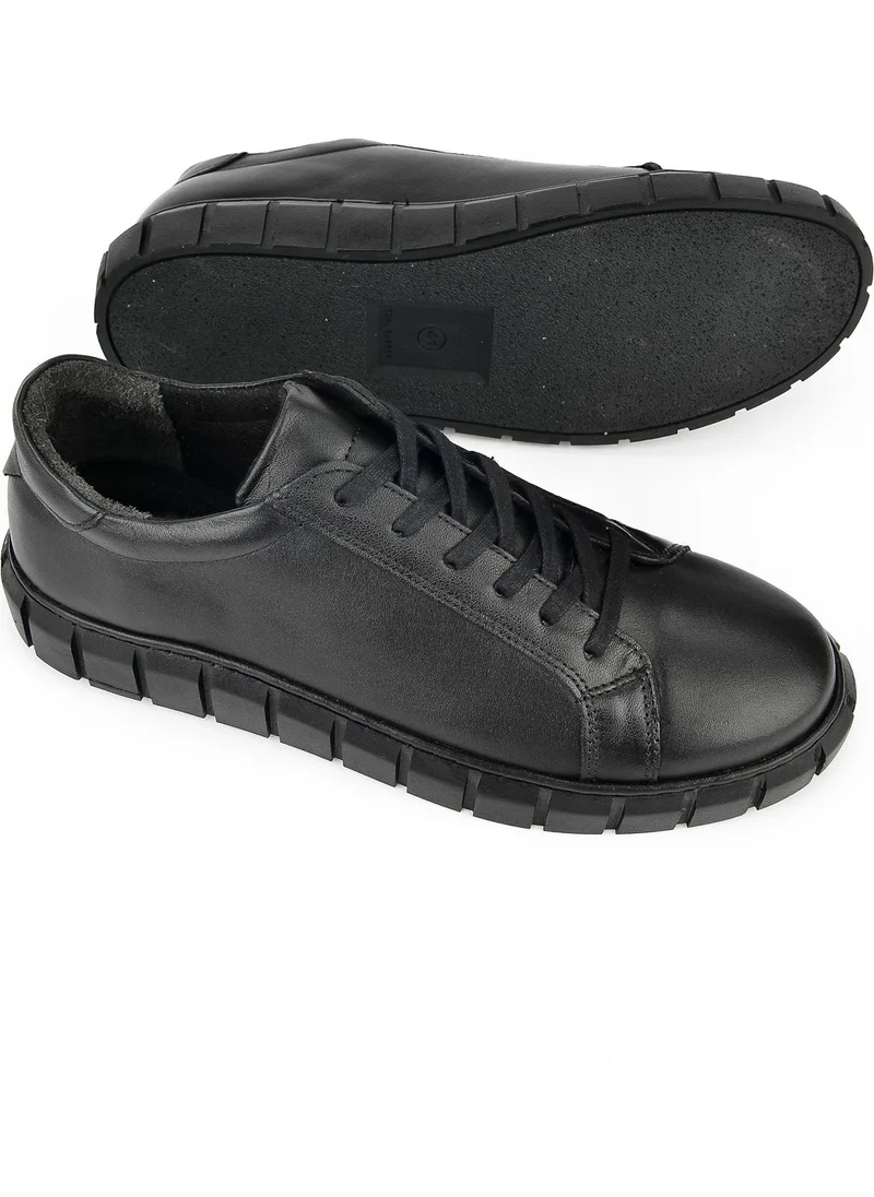 زيا Men's Leather Sneaker 133423Z96 Black