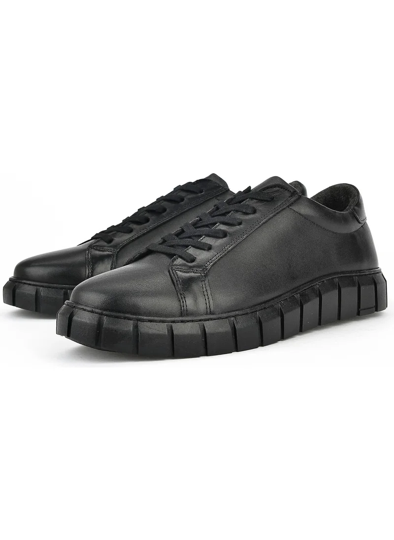 زيا Men's Leather Sneaker 133423Z96 Black