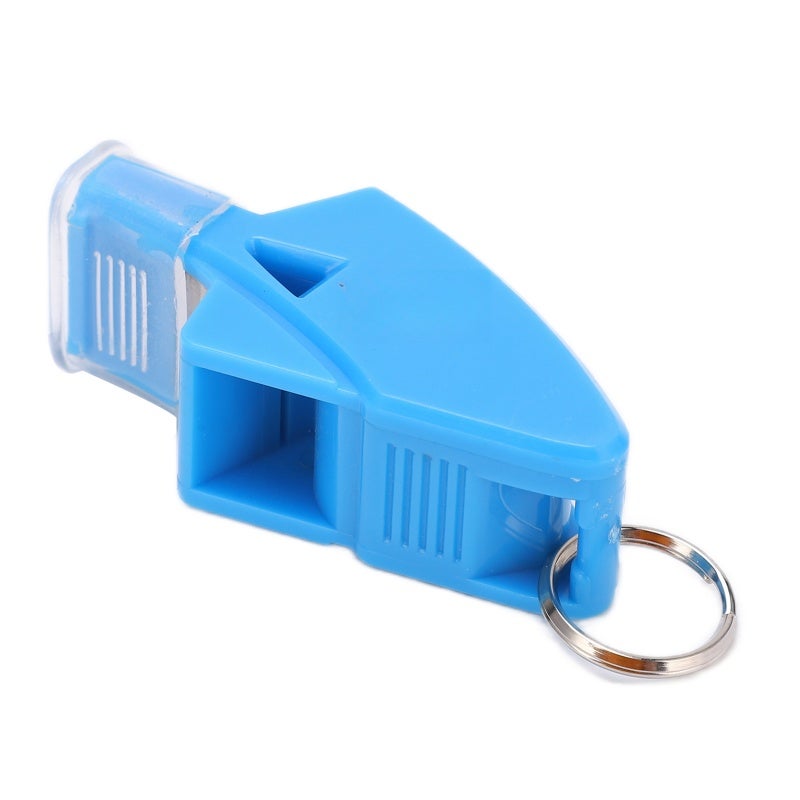 Loud Plastic Whistle: Light Blue, Durable High-Quality Plastic, Bold Crisp Sound - With Black Lanyard And Finger Clip, Sports Whistle for Referees, Coaches, Outdoor Training, Gym & School Sports - Image 4