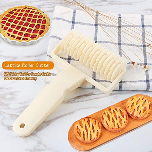 Aonagi Lattice Roller Cutter, Pie Pizza Cookie Dough Roller Lattice Household Baking Pastry Tools(Plastic lattice cutter) - Image 5