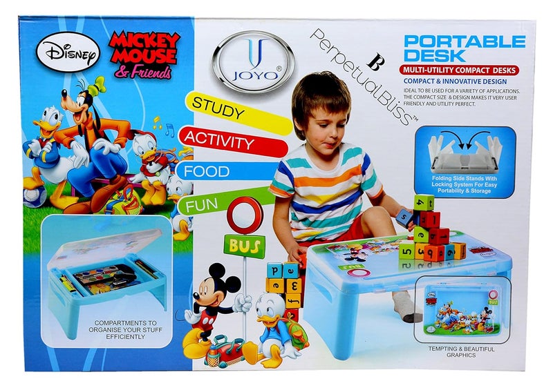 Laxmi Collection Laxmi Collection Kids Plastic Mickey Mouse Table for Multipurpose Use 50x30x20cm Multicolour - Image 5