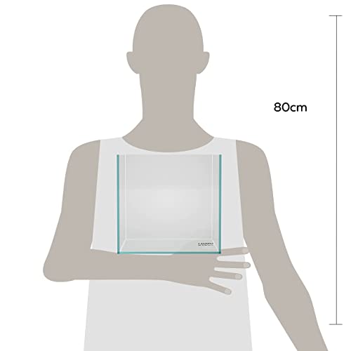 LANDEN 20C 2 Gallon Cube Rimless Low Iron Clear Aquarium Tank, All Glass Aquarium,Small Betta Fish Tank,W7.8×D7.8×H7.8 in(20x20x20cm) 5mm Thickness with Nano Foam Leveling Mat - Image 2