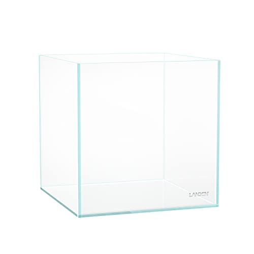 LANDEN 20C 2 Gallon Cube Rimless Low Iron Clear Aquarium Tank, All Glass Aquarium,Small Betta Fish Tank,W7.8×D7.8×H7.8 in(20x20x20cm) 5mm Thickness with Nano Foam Leveling Mat - Image 4