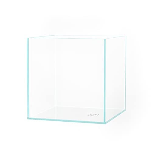 LANDEN 20C 2 Gallon Cube Rimless Low Iron Clear Aquarium Tank, All Glass Aquarium,Small Betta Fish Tank,W7.8×D7.8×H7.8 in(20x20x20cm) 5mm Thickness with Nano Foam Leveling Mat - Image 1