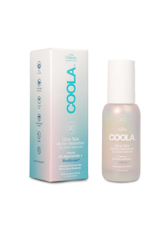 COOLA Clear Skin Oilfree Moisturizer With Spf 30 Dermatologist Tested Sunscreen With Niacinamide & Centella Asiatica 1.1 Fl Oz - Image 1