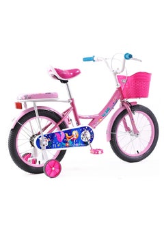 Vaux Elgo Mermaid Kids Road Bike 16 Inch w/ Training Wheels - Light Pink  - Image 2