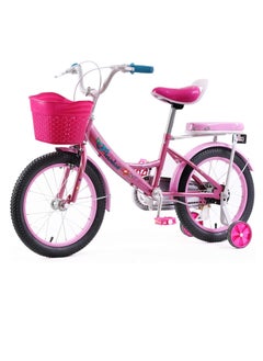 Vaux Elgo Mermaid Kids Road Bike 16 Inch w/ Training Wheels - Light Pink  - Image 4
