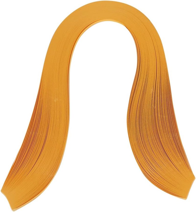 klarako Paper Quilling Strips Set, 600 Strips DIY Quilling Art Paper 3mm Width Pure Color Origami Paper Hand Craft Decoration 12 Colors (Orange) Orange - Image 2