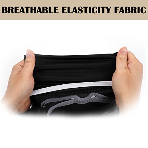 SAGUD Fly Mask with Ears for Horses Soft Stretchy Mesh Horse Face Cover, Breathable Eye Protection Fly Masks UV Protective Horse Supplies (Black, L) - Image 3