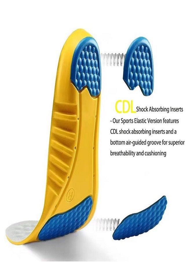 Generic Breathable Memory Foam Gel Insoles for Men and Women – Shock Absorption, Arch Support, Odor Control, Cushioning for Running, Walking & Work Shoes (Sizes 37-44)  - Image 3