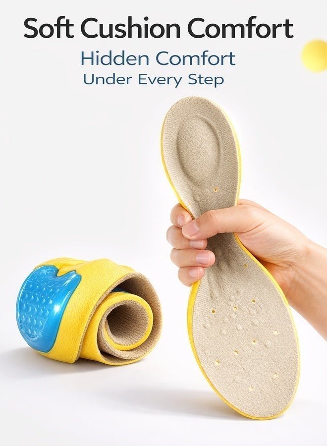 Breathable Memory Foam Gel Insoles for Men and Women – Shock Absorption, Arch Support, Odor Control, Cushioning for Running, Walking & Work Shoes (Sizes 37-44) - Image 5
