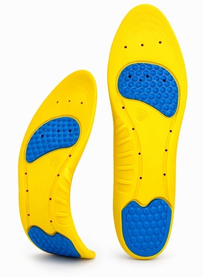 Breathable Memory Foam Gel Insoles for Men and Women – Shock Absorption, Arch Support, Odor Control, Cushioning for Running, Walking & Work Shoes (Sizes 37-44) - Image 1