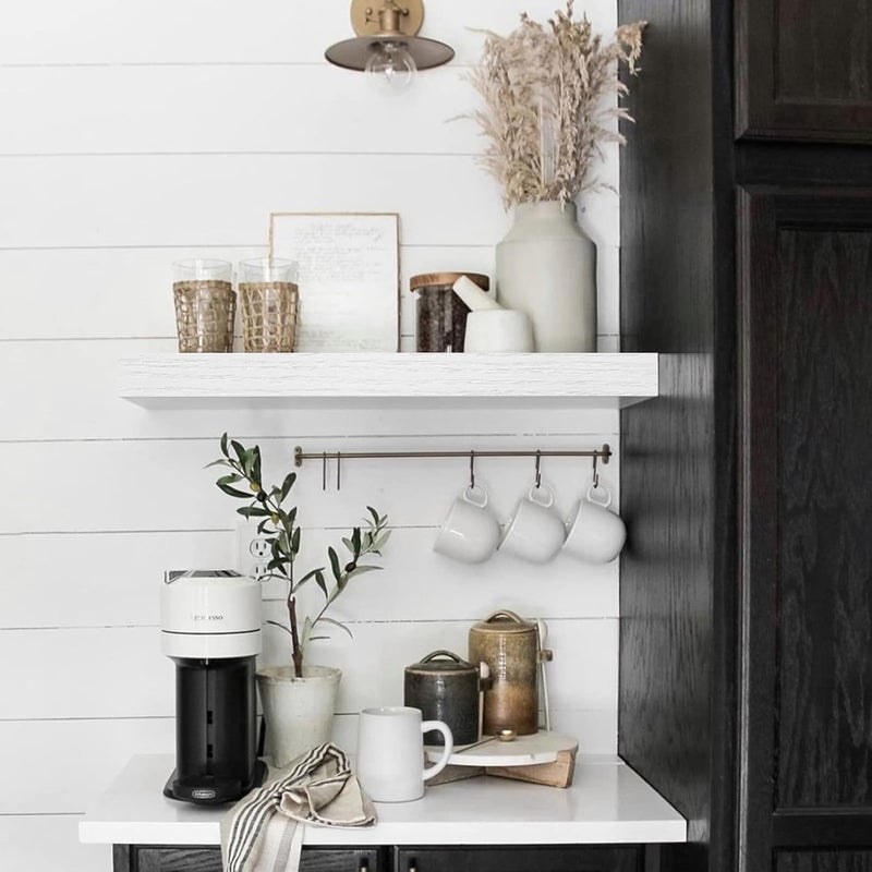 Floating Shelves for Wall, Bathroom, Bedroom, Kitchen, Living Room, Small Floating Bookshelves for Home Decor, Set of 3, White - Image 4