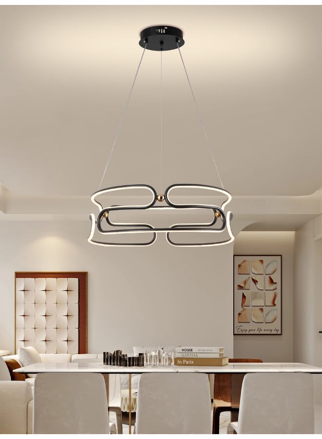 بيست باور مصباح سقف LED 6585 حديث بقوة 196 وات مع 3 مستويات سطوع | مصباح معلق LED مع ارتفاع قابل للتعديل مثالي لغرف النوم وغرفة المعيشة - Image 4