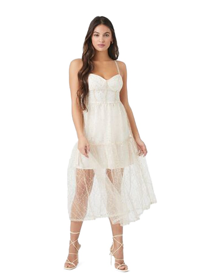 FOREVER 21 Sheer Sequin Midi Dress - Image 2